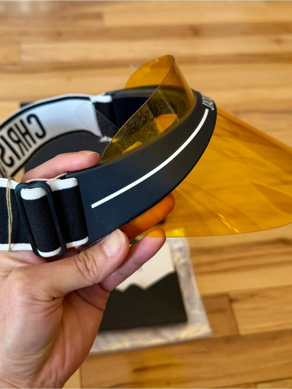 Brand new Dior J'ADIOR Visor Gold Mirror Shield with tag and box
